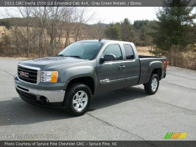 2011 GMC Sierra 1500 SLE Extended Cab 4x4 in Gray Green Metallic