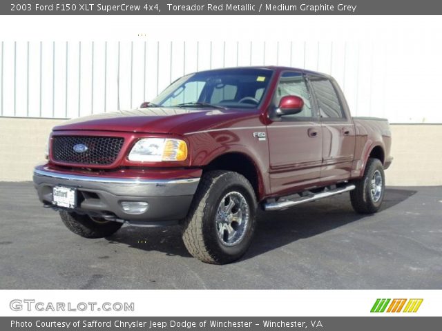 2003 Ford F150 XLT SuperCrew 4x4 in Toreador Red Metallic