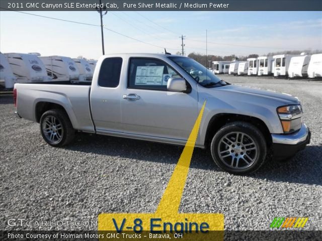 2011 GMC Canyon SLE Extended Cab in Pure Silver Metallic