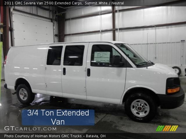 2011 GMC Savana Van 2500 Extended Cargo in Summit White