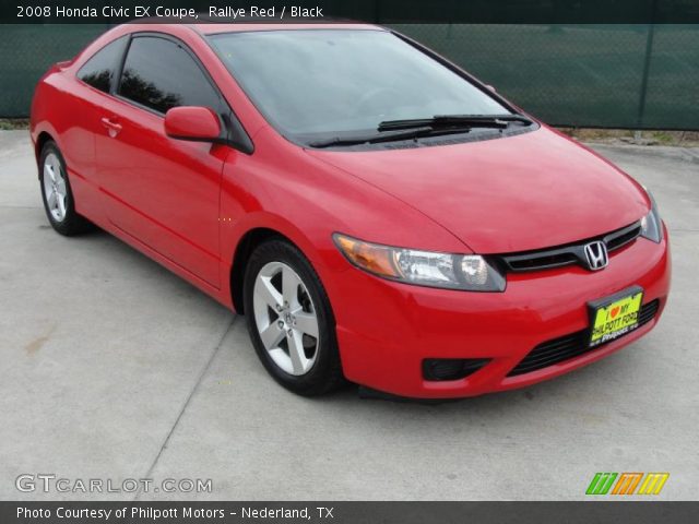 2008 Honda Civic EX Coupe in Rallye Red