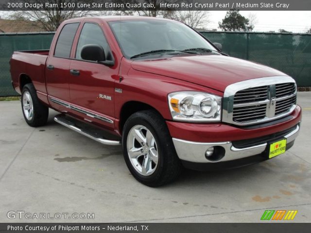 2008 Dodge Ram 1500 Lone Star Edition Quad Cab in Inferno Red Crystal Pearl