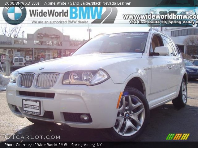 2008 BMW X3 3.0si in Alpine White