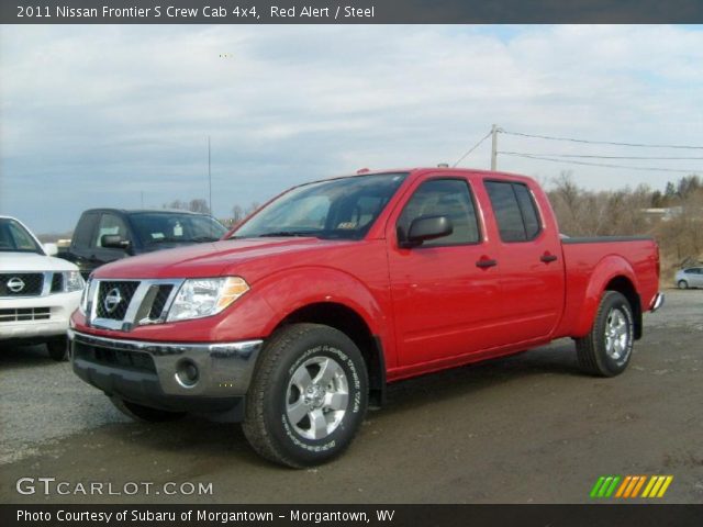 2011 Nissan Frontier S Crew Cab 4x4 in Red Alert