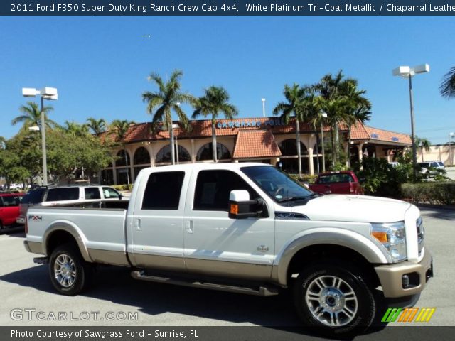2011 Ford F350 Super Duty King Ranch Crew Cab 4x4 in White Platinum Tri-Coat Metallic