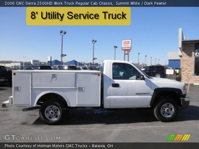 2006 GMC Sierra 2500HD Work Truck Regular Cab Chassis in Summit White