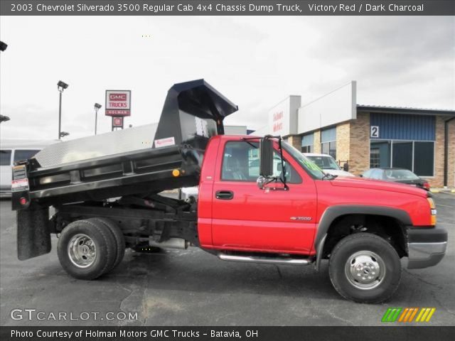 2003 Chevrolet Silverado 3500 Regular Cab 4x4 Chassis Dump Truck in Victory Red