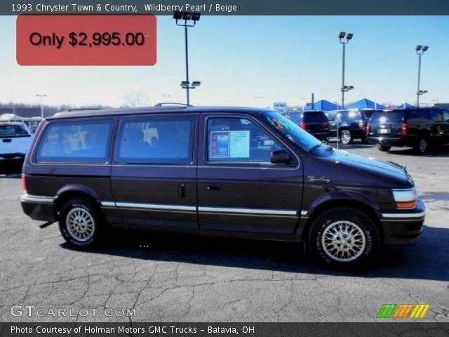 1993 Chrysler Town & Country  in Wildberry Pearl