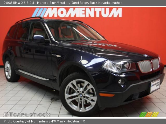 2008 BMW X3 3.0si in Monaco Blue Metallic
