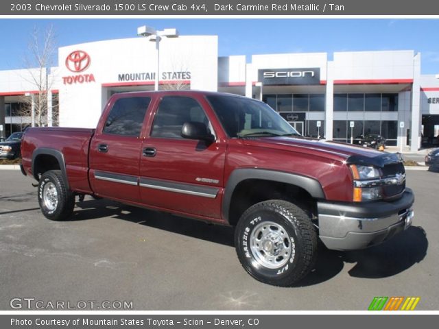 2003 Chevrolet Silverado 1500 LS Crew Cab 4x4 in Dark Carmine Red Metallic