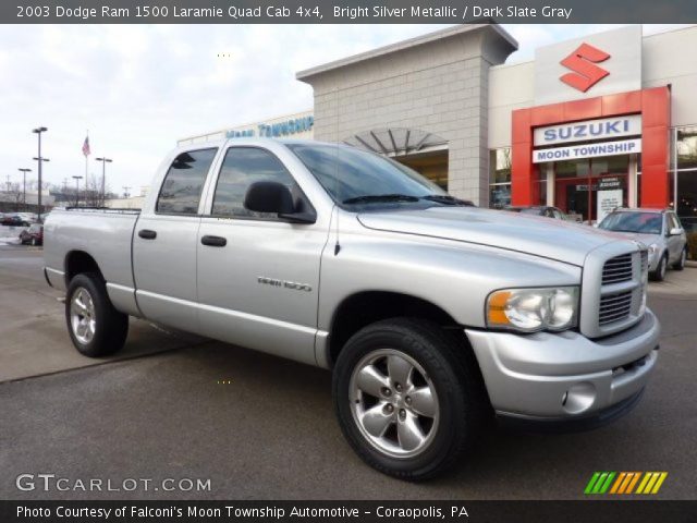 2003 Dodge Ram 1500 Laramie Quad Cab 4x4 in Bright Silver Metallic