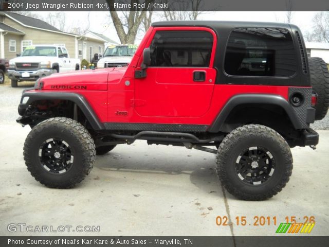 2004 Jeep Wrangler Rubicon 4x4 in Flame Red