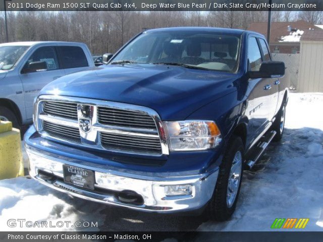 2011 Dodge Ram 1500 SLT Quad Cab 4x4 in Deep Water Blue Pearl