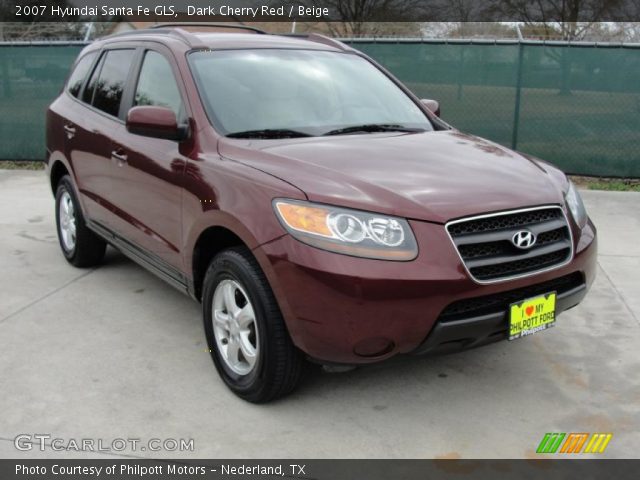 2007 Hyundai Santa Fe GLS in Dark Cherry Red
