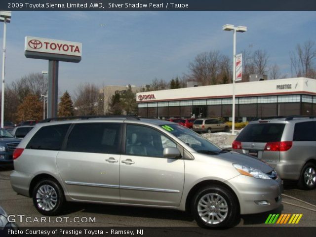 2009 Toyota Sienna Limited AWD in Silver Shadow Pearl