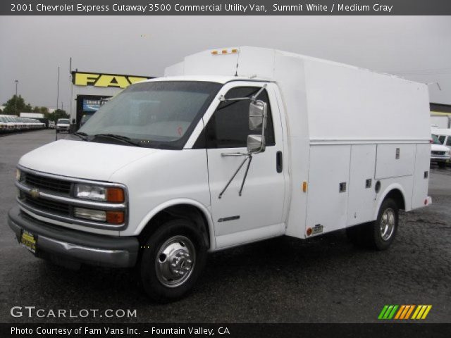 2001 Chevrolet Express Cutaway 3500 Commercial Utility Van in Summit White