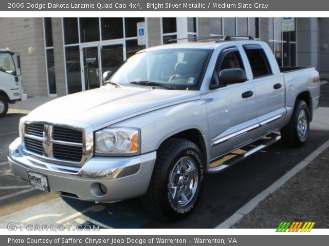 2006 Dodge Dakota Laramie Quad Cab 4x4 in Bright Silver Metallic