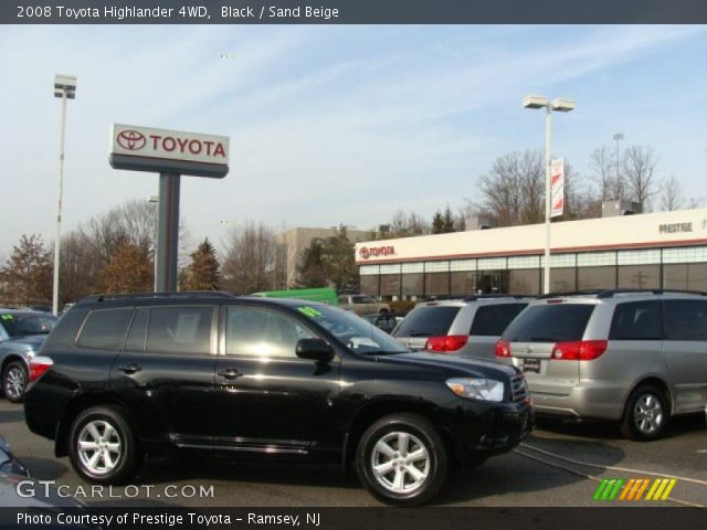 2008 Toyota Highlander 4WD in Black