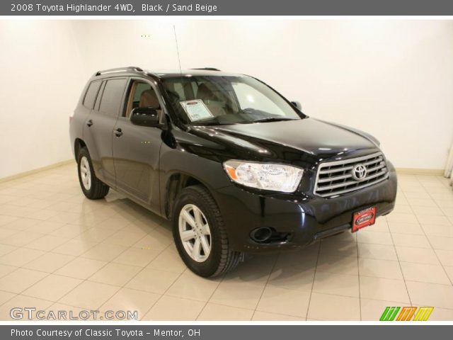 2008 Toyota Highlander 4WD in Black