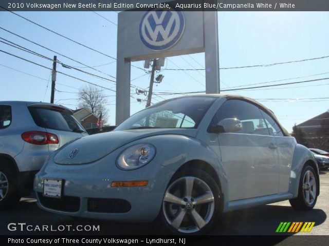 2010 Volkswagen New Beetle Final Edition Convertible in Aquarius Blue/Campanella White
