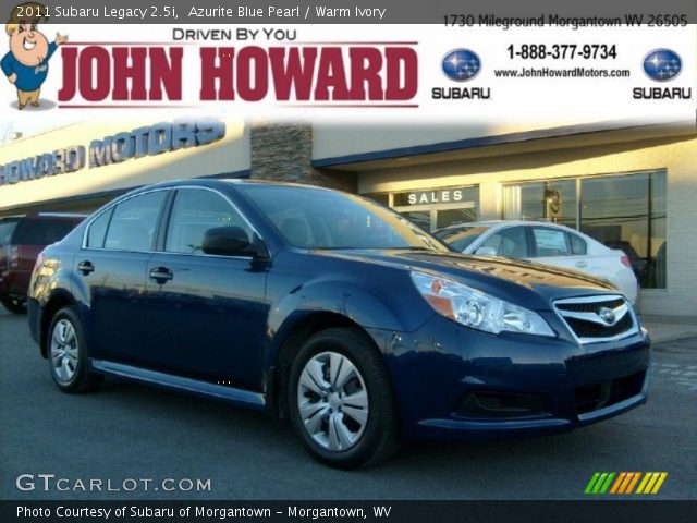 2011 Subaru Legacy 2.5i in Azurite Blue Pearl