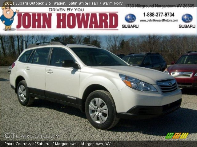 2011 Subaru Outback 2.5i Wagon in Satin White Pearl