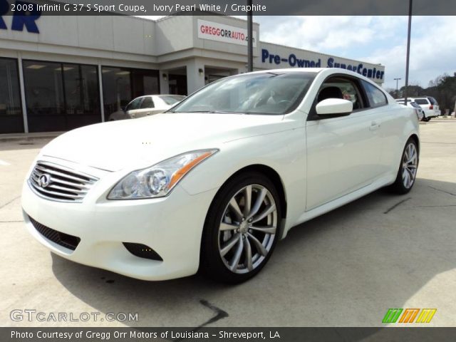 2008 Infiniti G 37 S Sport Coupe in Ivory Pearl White