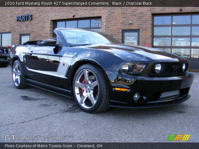 Black 2010 Ford Mustang ROUSH 427R Supercharged Convertible with Charcoal