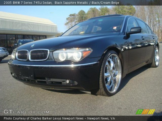 2005 BMW 7 Series 745Li Sedan in Black Sapphire Metallic