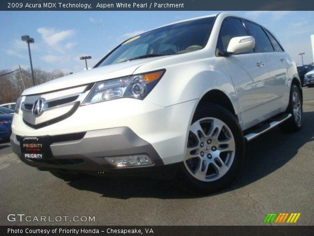 2009 Acura MDX Technology in Aspen White Pearl
