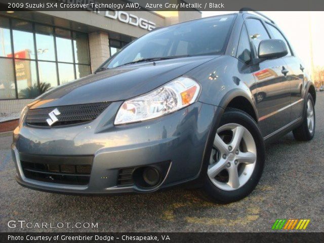 2009 Suzuki SX4 Crossover Technology AWD in Azure Gray Metallic