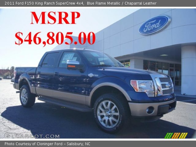 2011 Ford F150 King Ranch SuperCrew 4x4 in Blue Flame Metallic