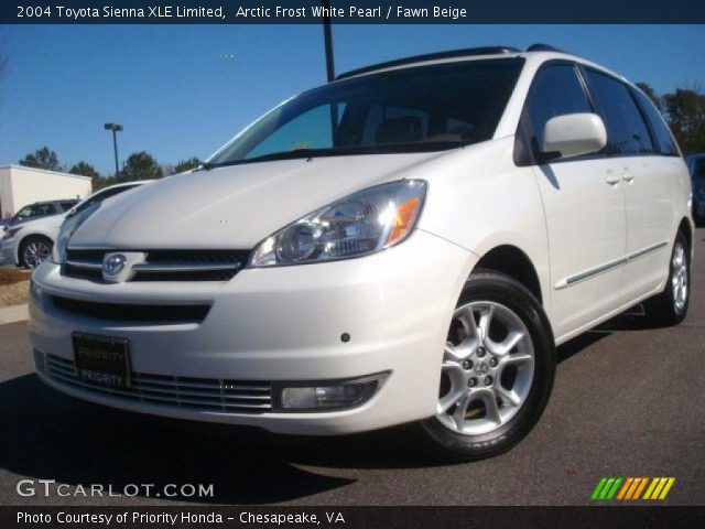 2004 Toyota Sienna XLE Limited in Arctic Frost White Pearl