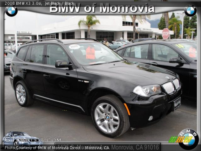 2008 BMW X3 3.0si in Jet Black