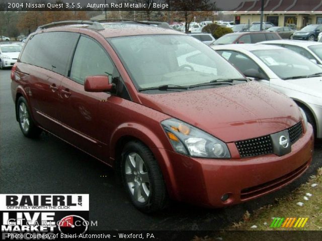 2004 Nissan Quest 3.5 S in Autumn Red Metallic