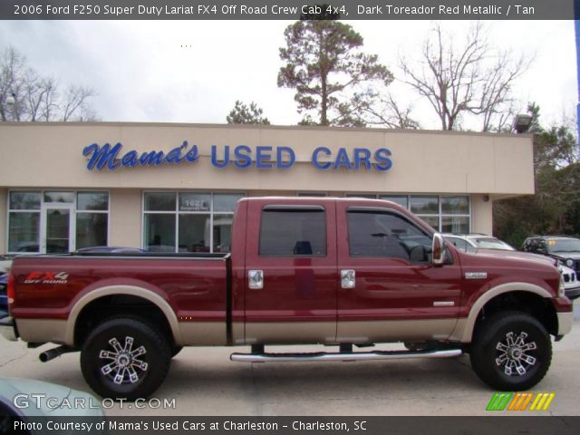 2006 Ford F250 Super Duty Lariat FX4 Off Road Crew Cab 4x4 in Dark Toreador Red Metallic