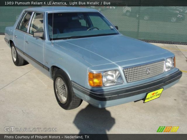 1989 Plymouth Reliant K LE America in Light Blue Metallic