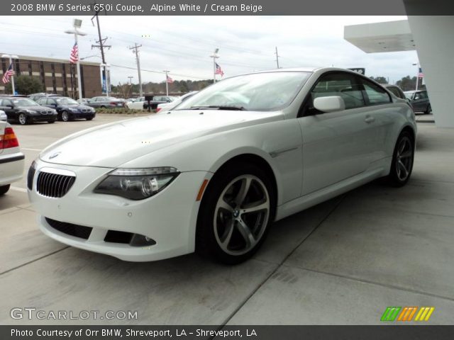 2008 BMW 6 Series 650i Coupe in Alpine White