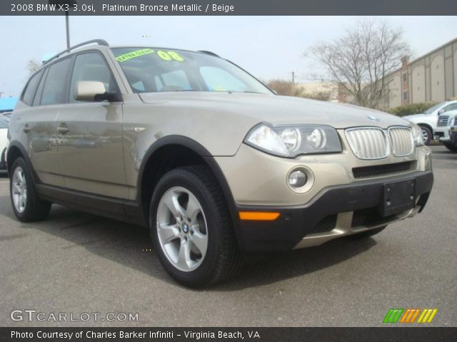 2008 BMW X3 3.0si in Platinum Bronze Metallic