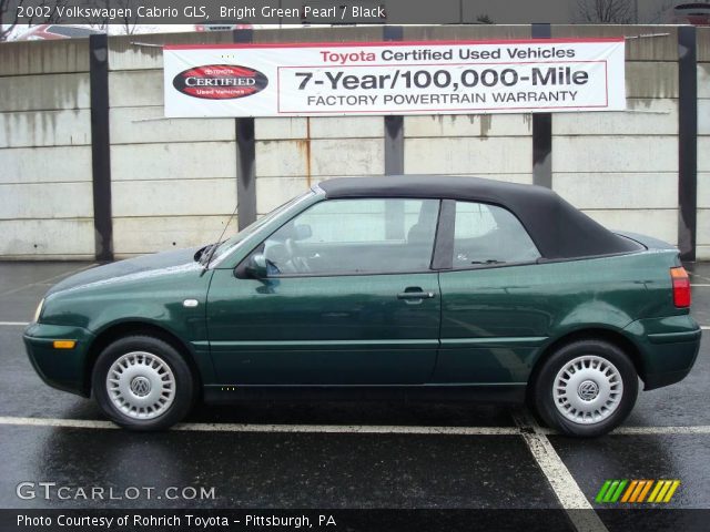 2002 Volkswagen Cabrio GLS in Bright Green Pearl