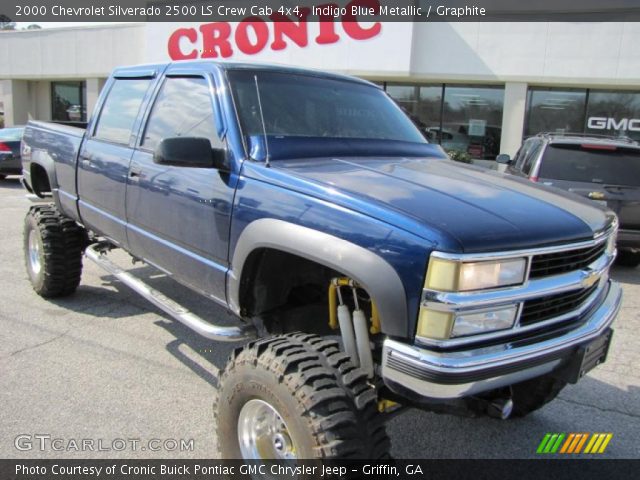 2000 Chevrolet Silverado 2500 LS Crew Cab 4x4 in Indigo Blue Metallic