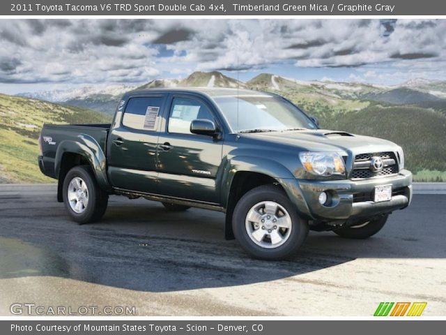 2011 Toyota Tacoma V6 TRD Sport Double Cab 4x4 in Timberland Green Mica