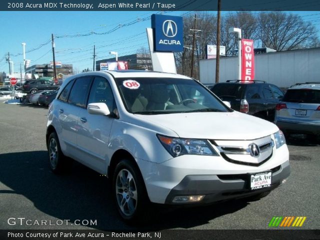 2008 Acura MDX Technology in Aspen White Pearl