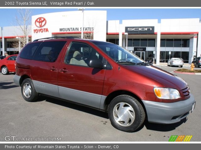 2002 Toyota Sienna LE in Vintage Red Pearl