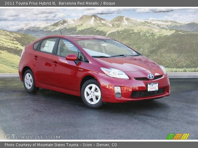 2011 Toyota Prius Hybrid III in Barcelona Red Metallic