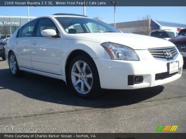 2008 Nissan Maxima 3.5 SE in Winter Frost Pearl
