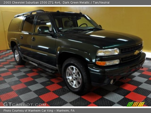 2003 Chevrolet Suburban 1500 Z71 4x4 in Dark Green Metallic