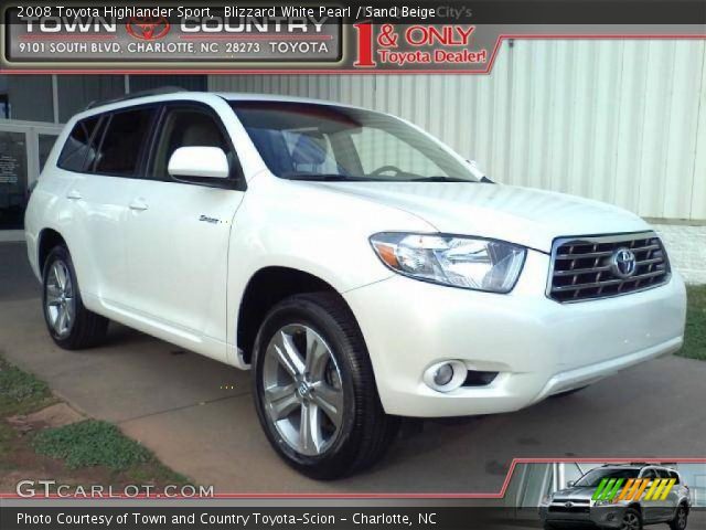2008 Toyota Highlander Sport in Blizzard White Pearl