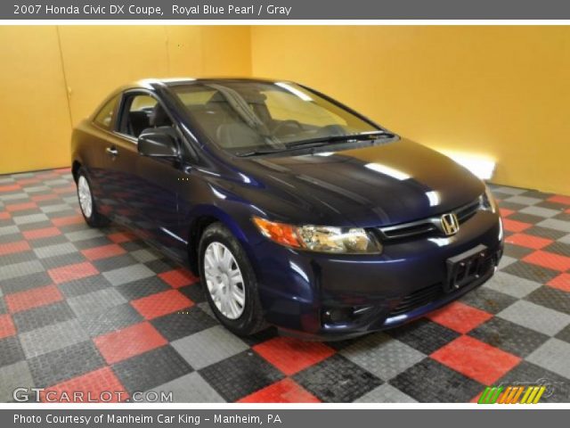 2007 Honda Civic DX Coupe in Royal Blue Pearl