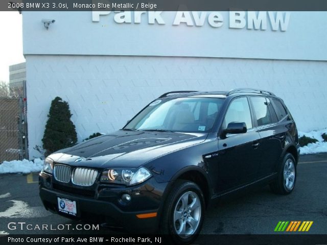 2008 BMW X3 3.0si in Monaco Blue Metallic